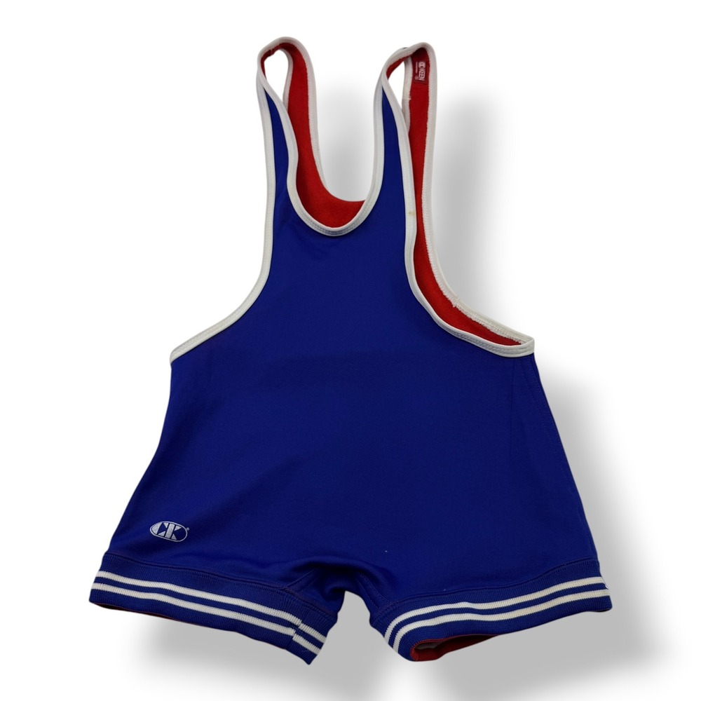 Cliff Keen Mens Reversible Wrestling Singlet Blue Red White Size Small USA Made